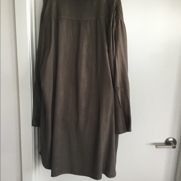 EN Crème Green Long Sleeve Shirtdress. Size 3X $25 - Picture 10 of 10